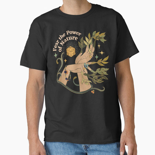 NATURE DRUID, Dnd Dice, Botanical Hands and stars: Fear the Power of Nature by DungeonAtelier