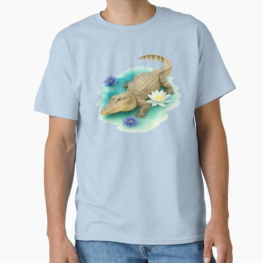 Crocodile in the water, realistic style and painting by theartedivino