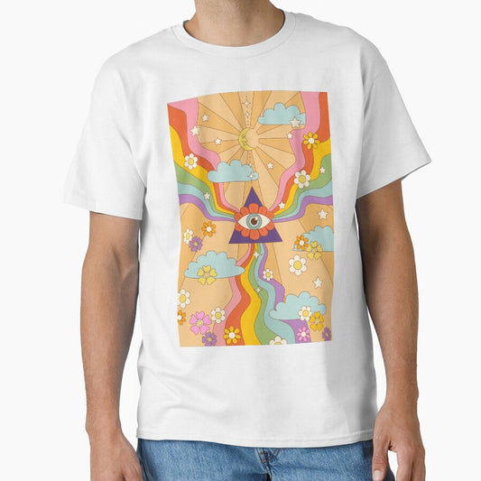 retro hippie boho rainbow print by MartaOlgaKlara