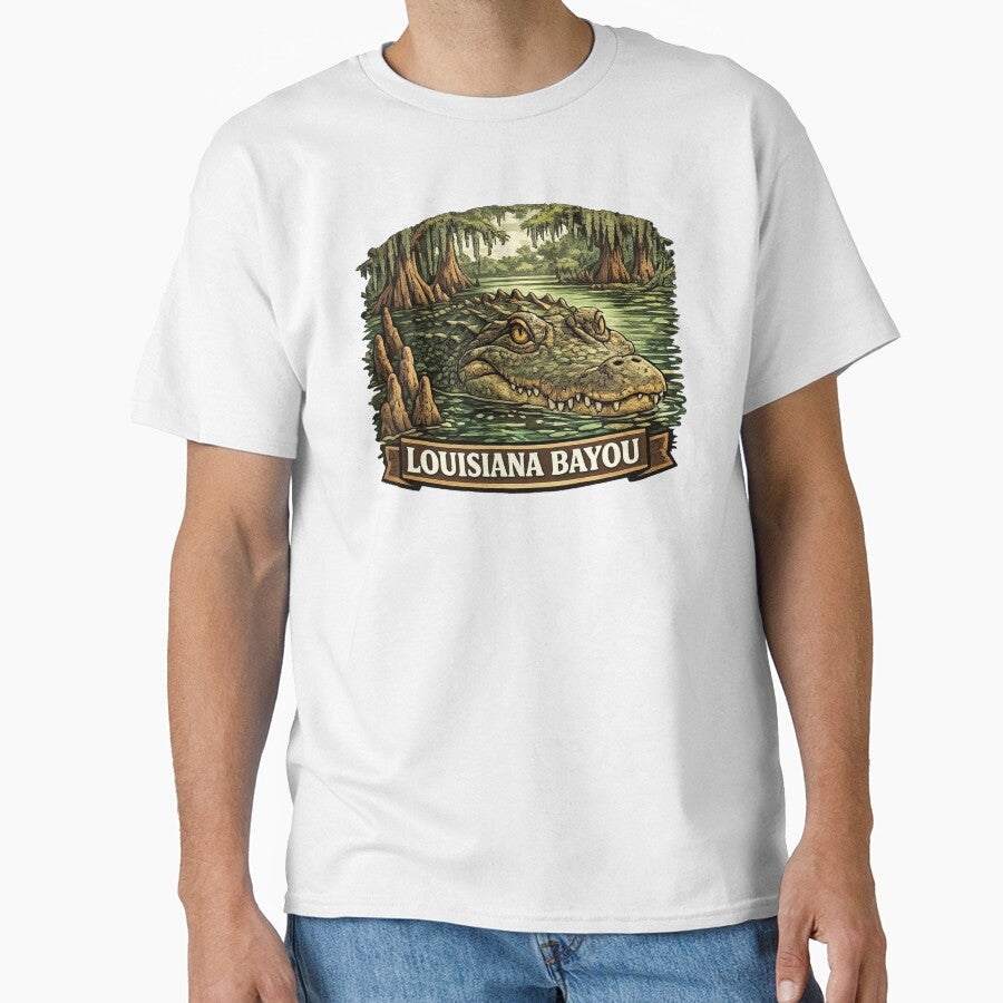 Louisiana Bayou Alligator - Cypress Swamp by Myra365Art
