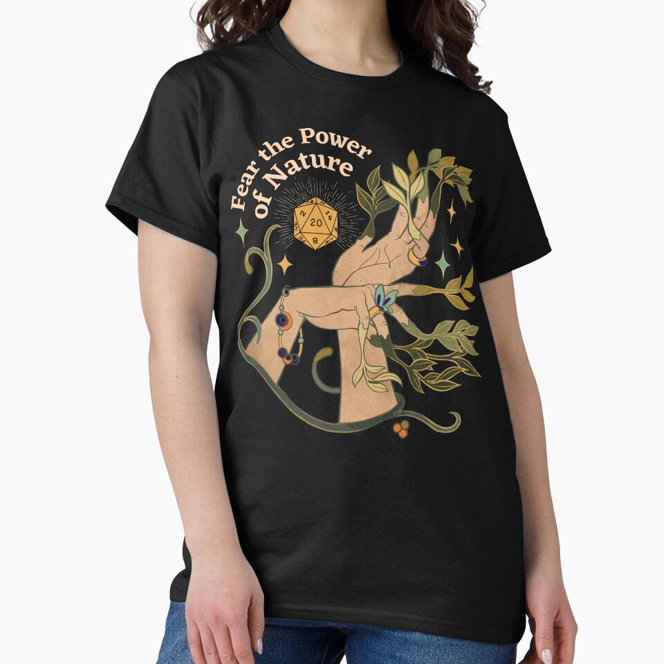 NATURE DRUID, Dnd Dice, Botanical Hands and stars: Fear the Power of Nature by DungeonAtelier