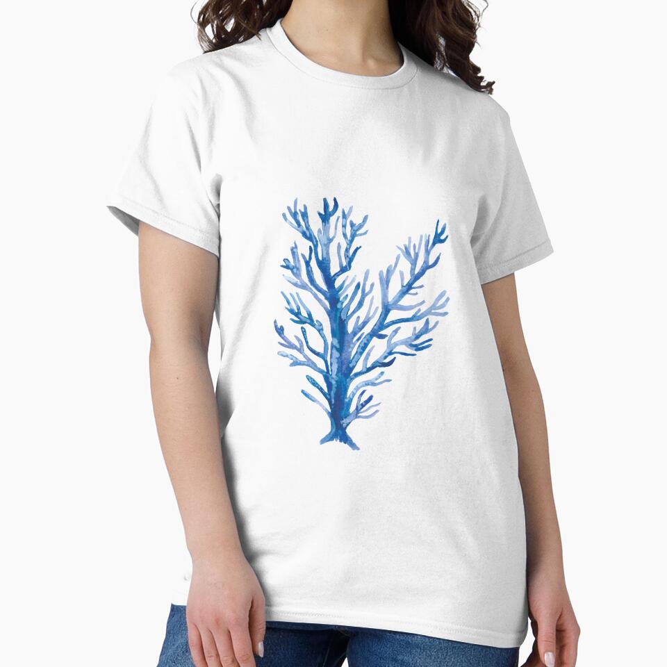 Blue Coral - Watercolor - Great Barrier Reef by lightandshine