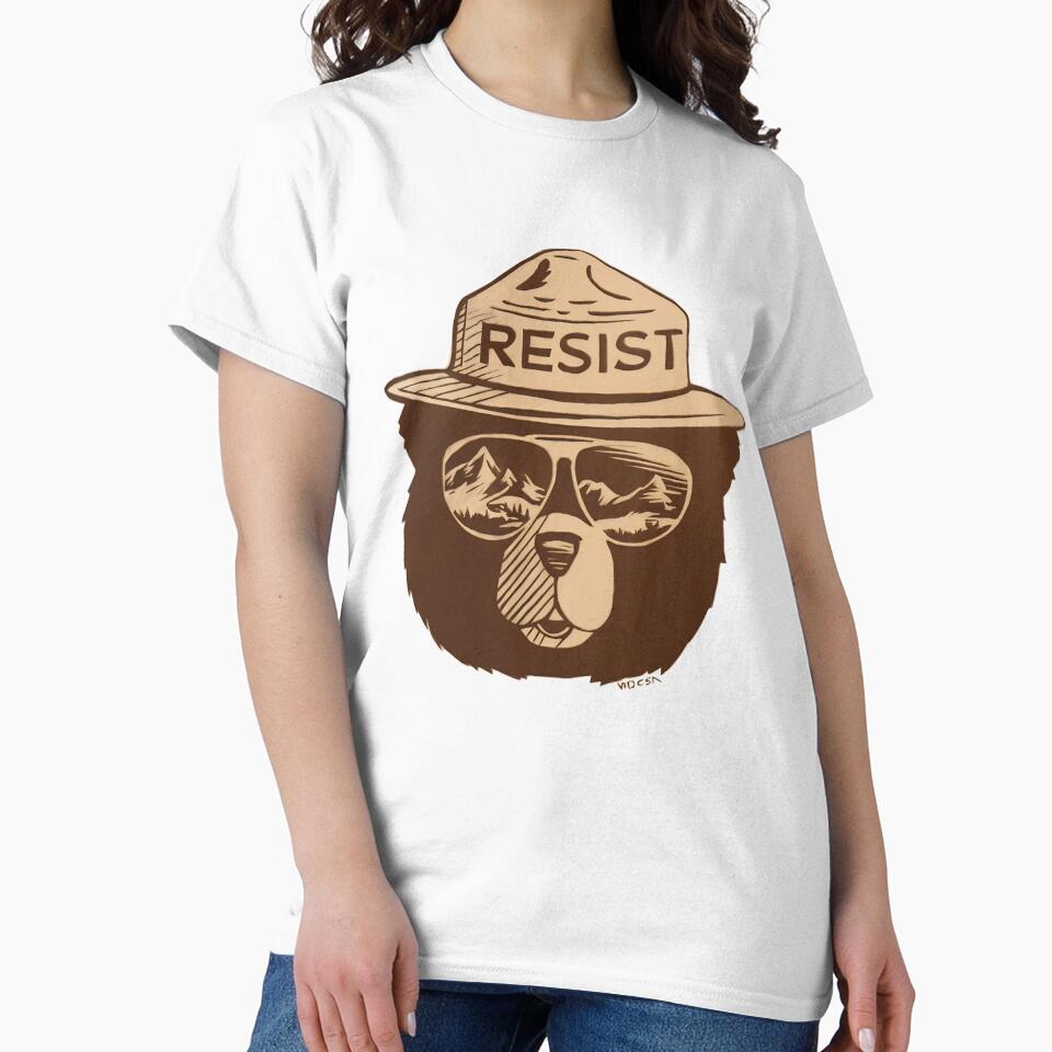 Protect our national parks stand with smokey the bear resist park save environment Service by SkeletonsDanger
