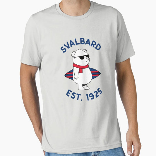 Svalbard Polar Bear in Sunglasses Holding Surf Board Streetwear by GraTEEtude