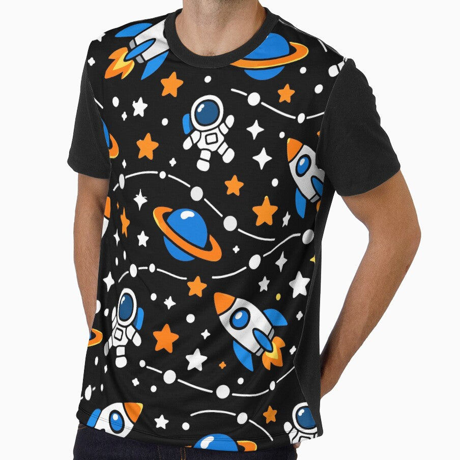 Cute Space Pattern Rockets Astronauts Planets by American Spirit