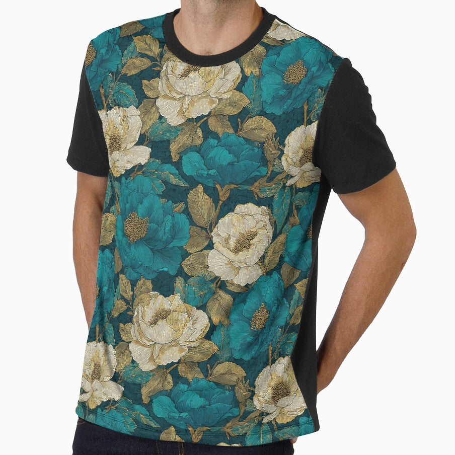 Vibrant Rose Flower  - Flower Garden Pattern  - Best Gifts For Men by RoyalStarsPatts