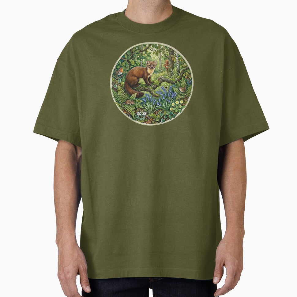 Classic British Pine Marten Woodland Scene by Englandbear