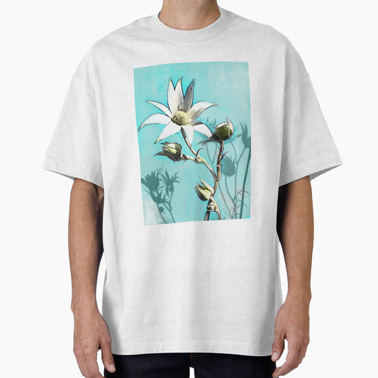 Flannel flowers with Aqua background by franlynch