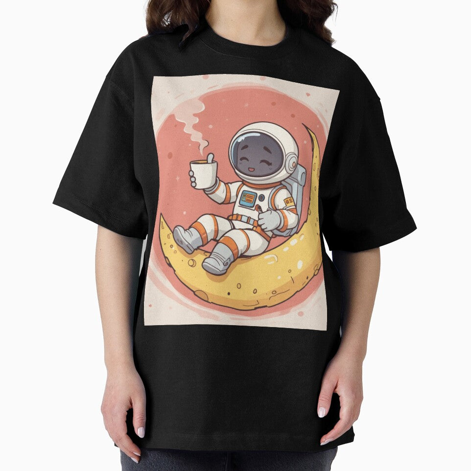 Chill Astronaut Coffee on the Moon by PixelVibe782