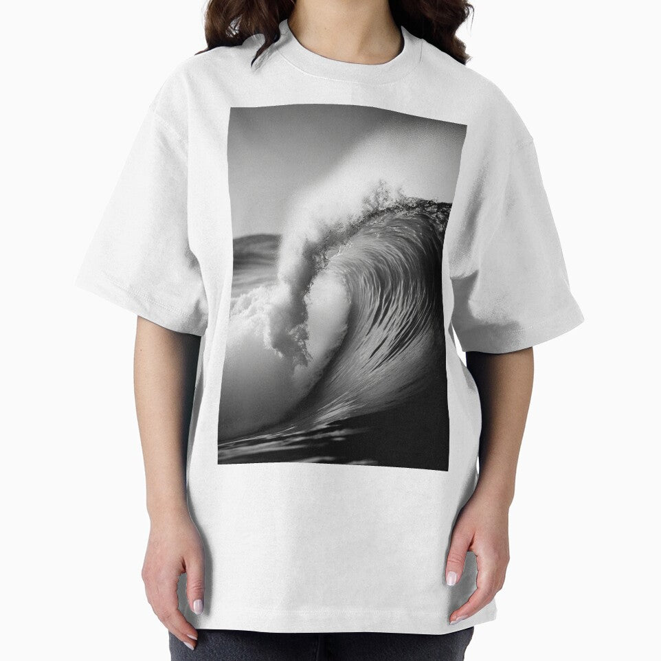 Wave Ocean Black and White Visual Water Roll Waves BW Design Natural Sea Surf by Univers Noir et Blanc