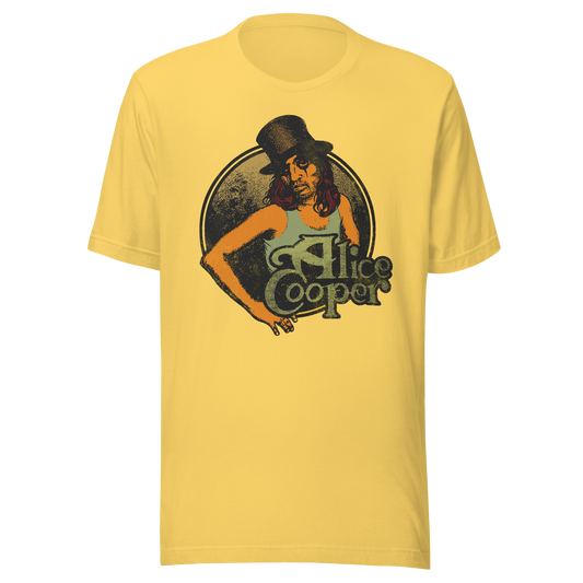 Alice Cooper Showtime 1976 Vintage T Shirt Gold