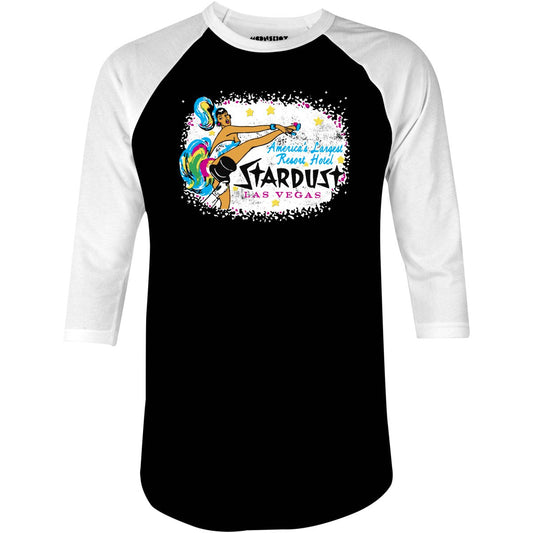 Stardust Resort Hotel - Vintage Las Vegas - 3/4 Sleeve Raglan T-Shirt