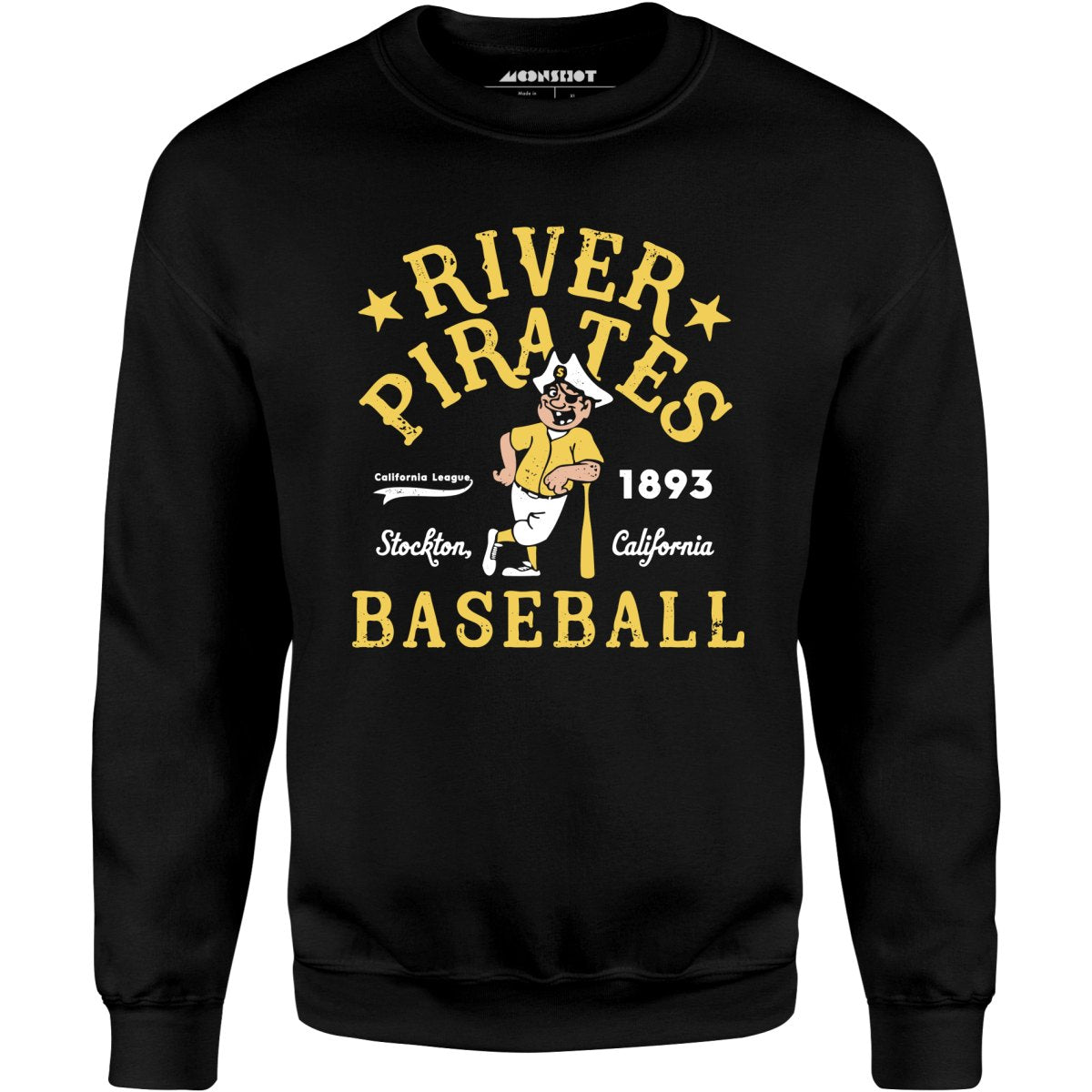 Stockton River Pirates - California - Vintage Defunct Baseball Teams - Unisex Sweatshirt