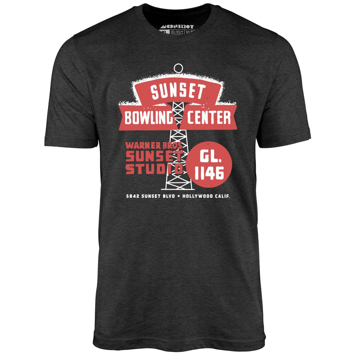 Sunset Bowling Center - Hollywood, CA - Vintage Bowling Alley - Unisex T-Shirt
