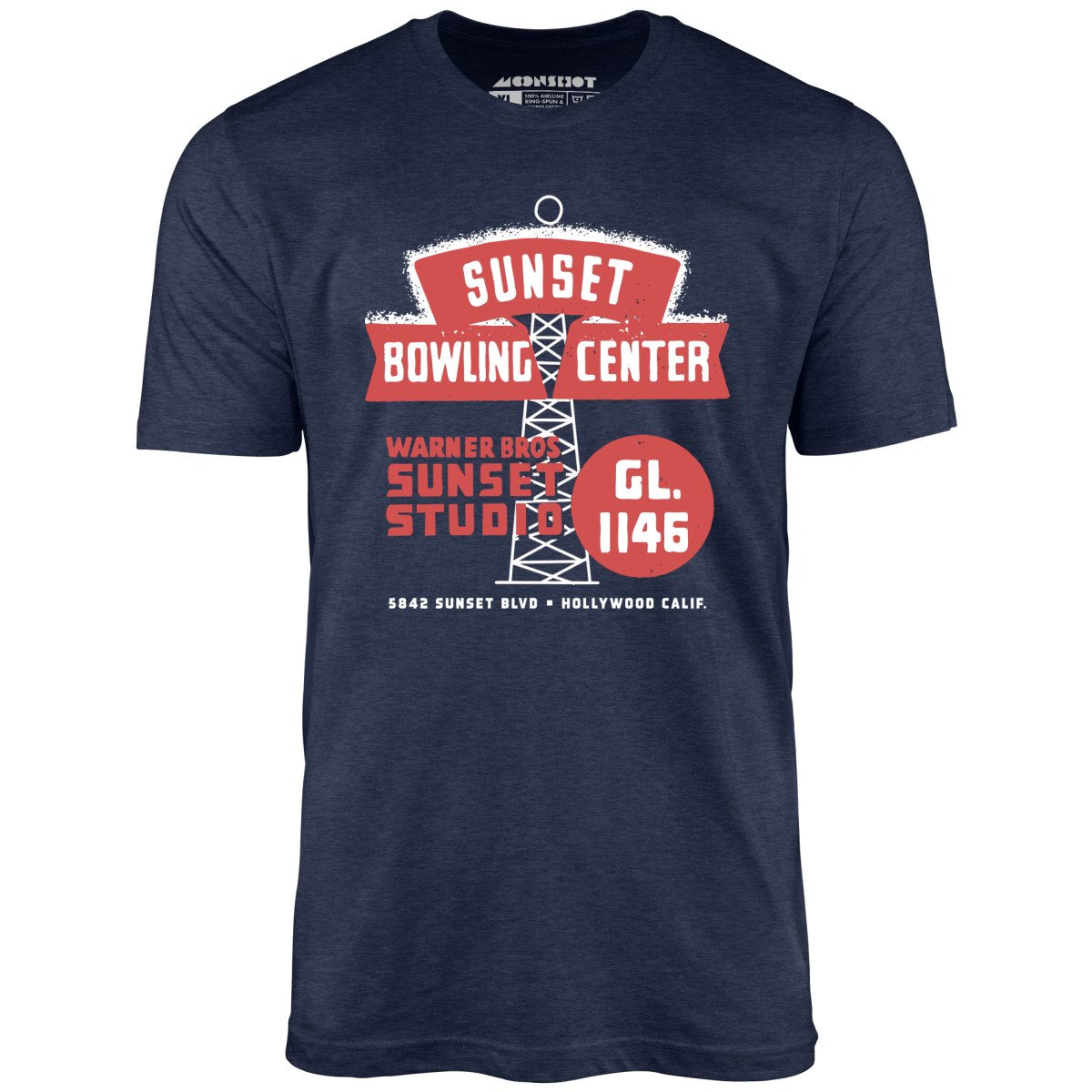 Sunset Bowling Center - Hollywood, CA - Vintage Bowling Alley - Unisex T-Shirt