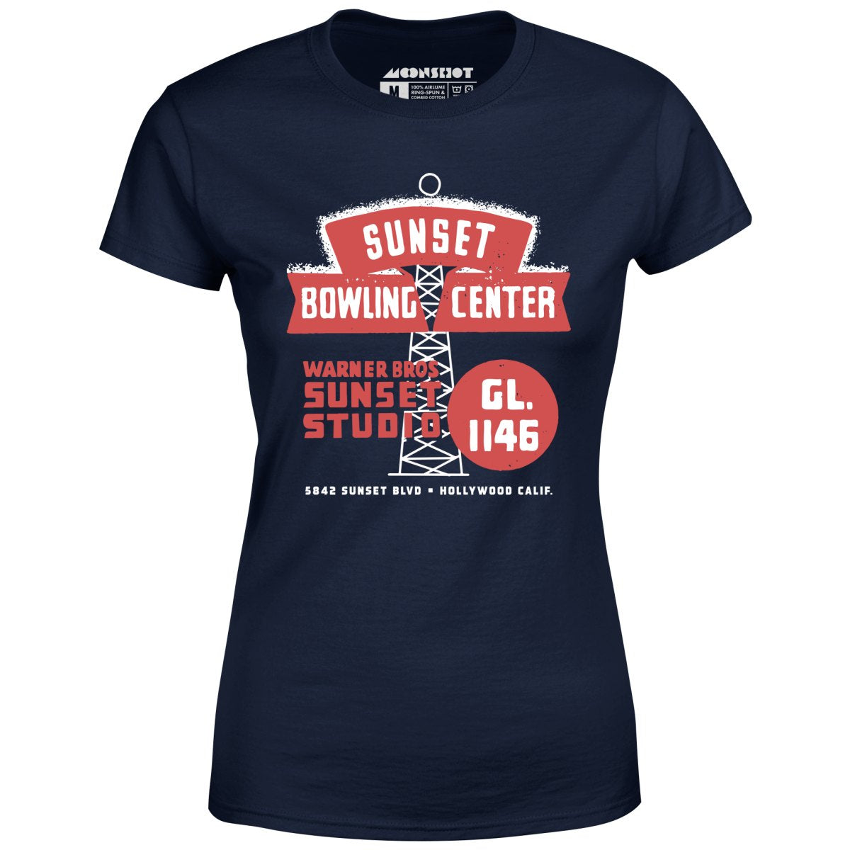 Sunset Bowling Center - Hollywood, CA - Vintage Bowling Alley - Women's T-Shirt