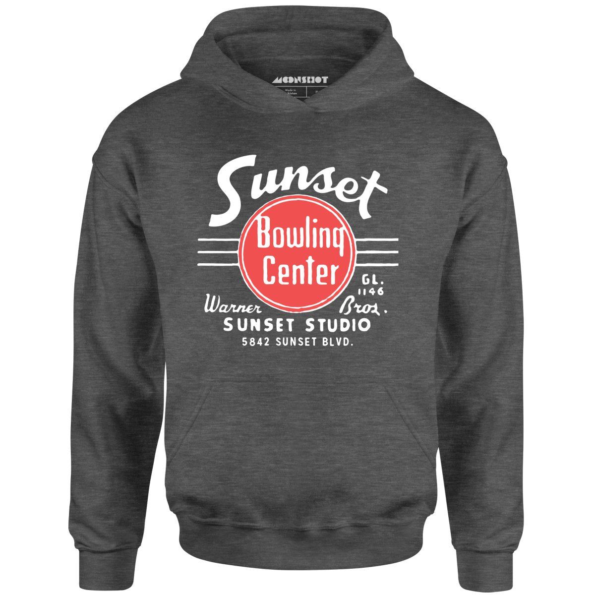 Sunset Bowling Center v2 - Hollywood, CA - Vintage Bowling Alley - Unisex Hoodie