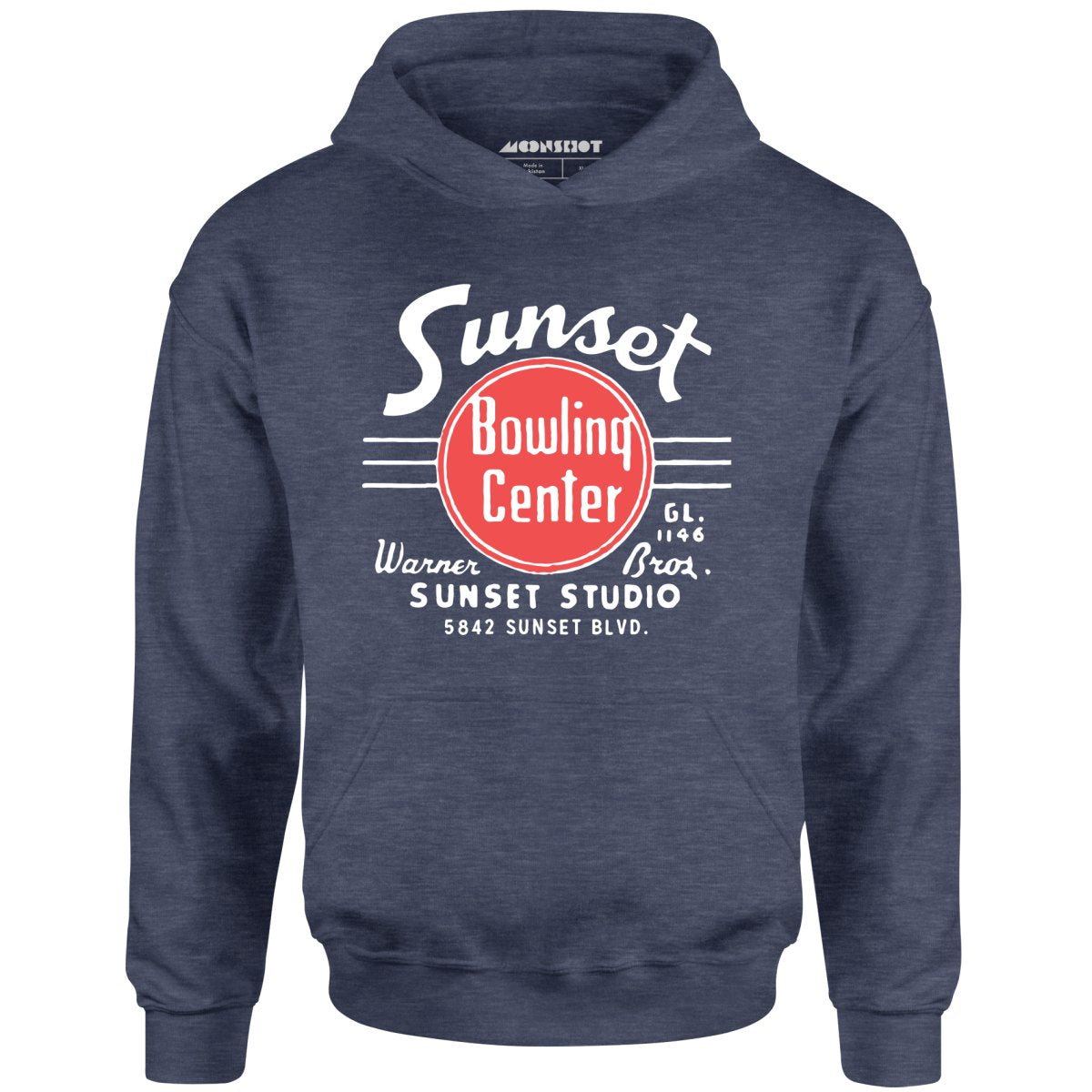 Sunset Bowling Center v2 - Hollywood, CA - Vintage Bowling Alley - Unisex Hoodie
