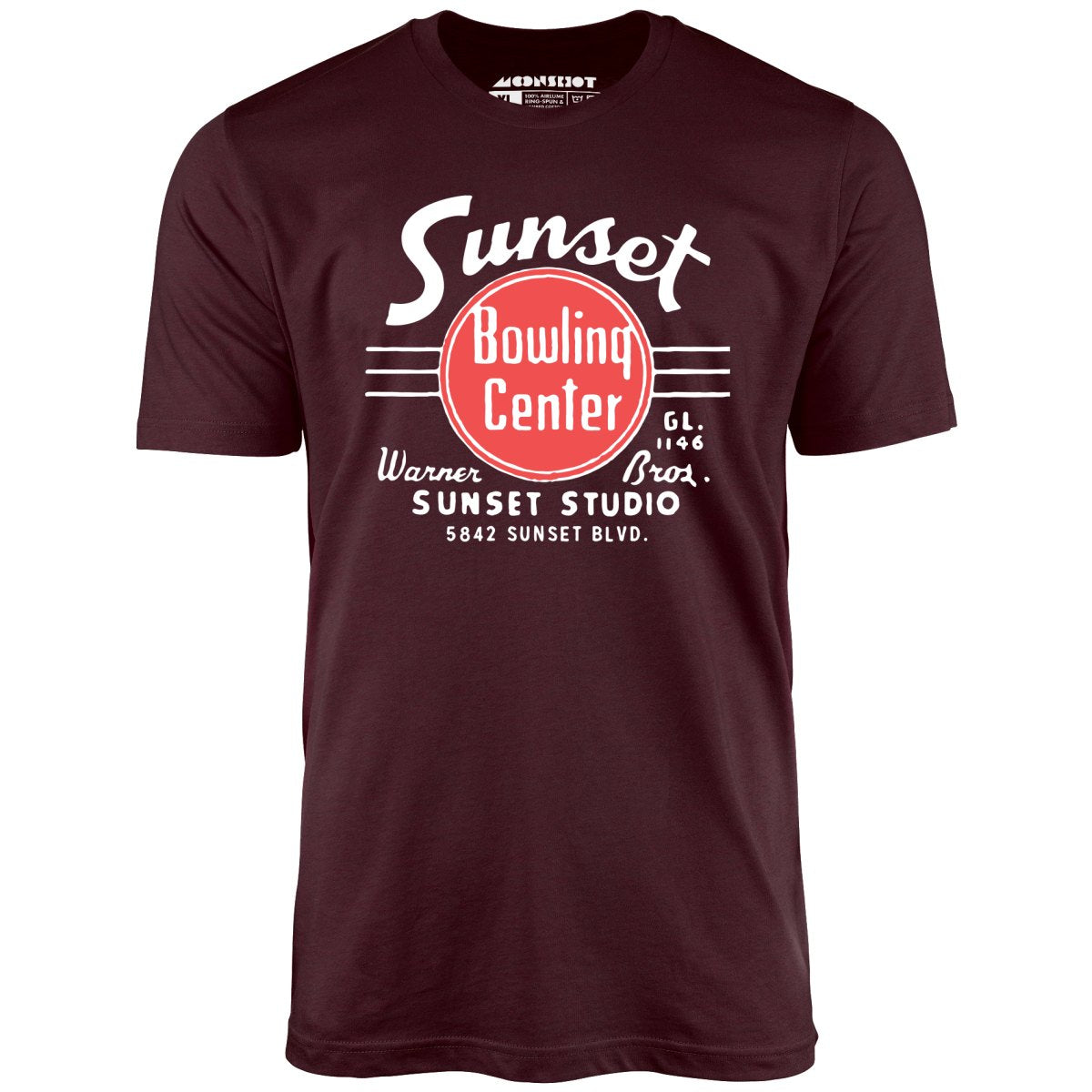 Sunset Bowling Center v2 - Hollywood, CA - Vintage Bowling Alley - Unisex T-Shirt