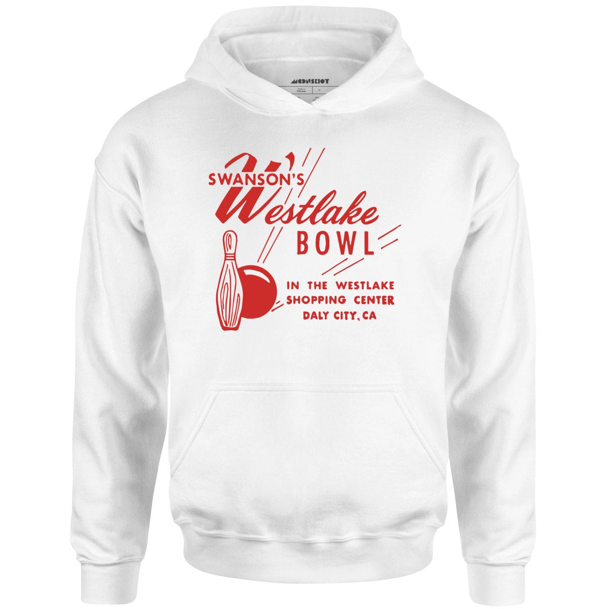 Swanson's Westlake Bowl - Daly City, CA - Vintage Bowling Alley - Unisex Hoodie