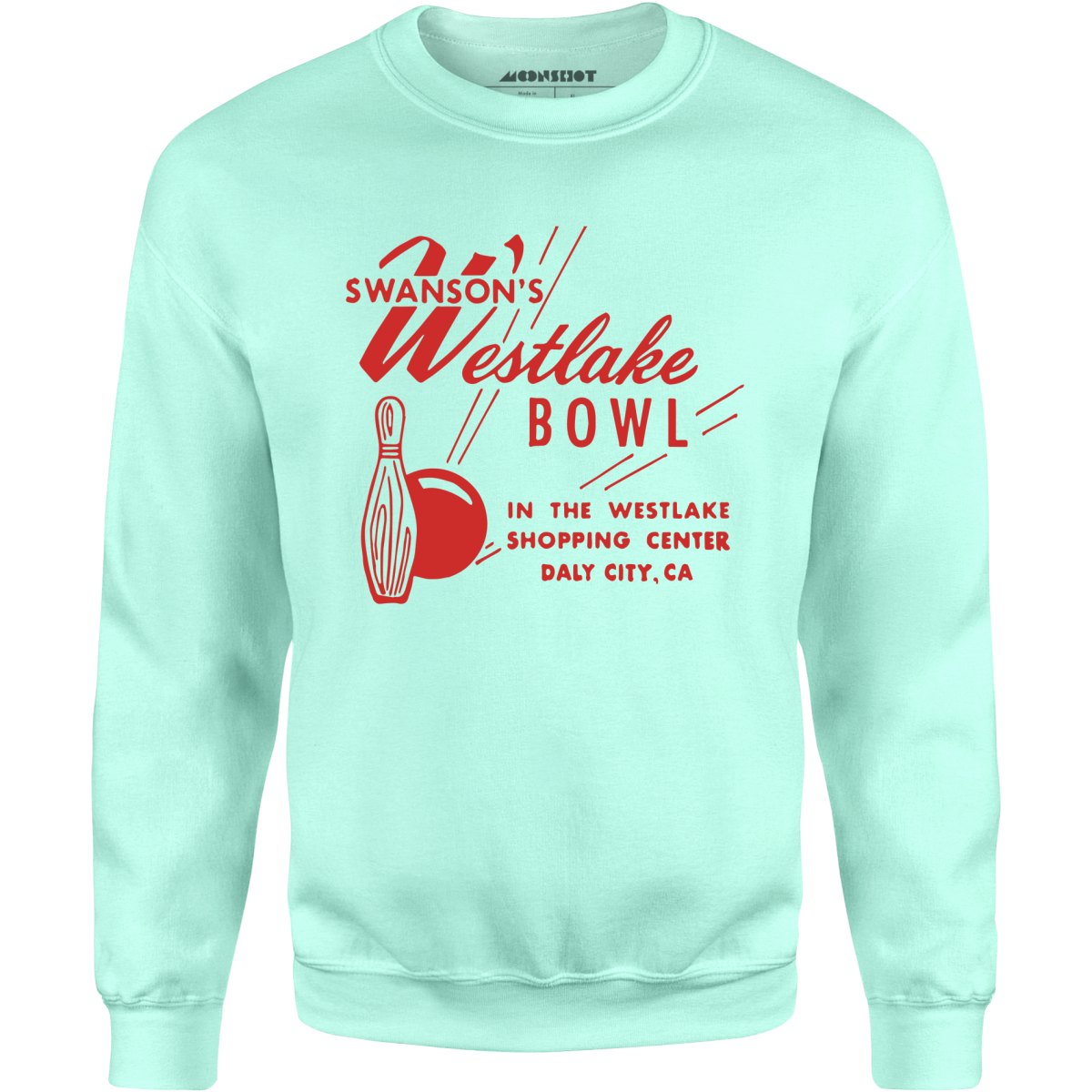 Swanson's Westlake Bowl - Daly City, CA - Vintage Bowling Alley - Unisex Sweatshirt