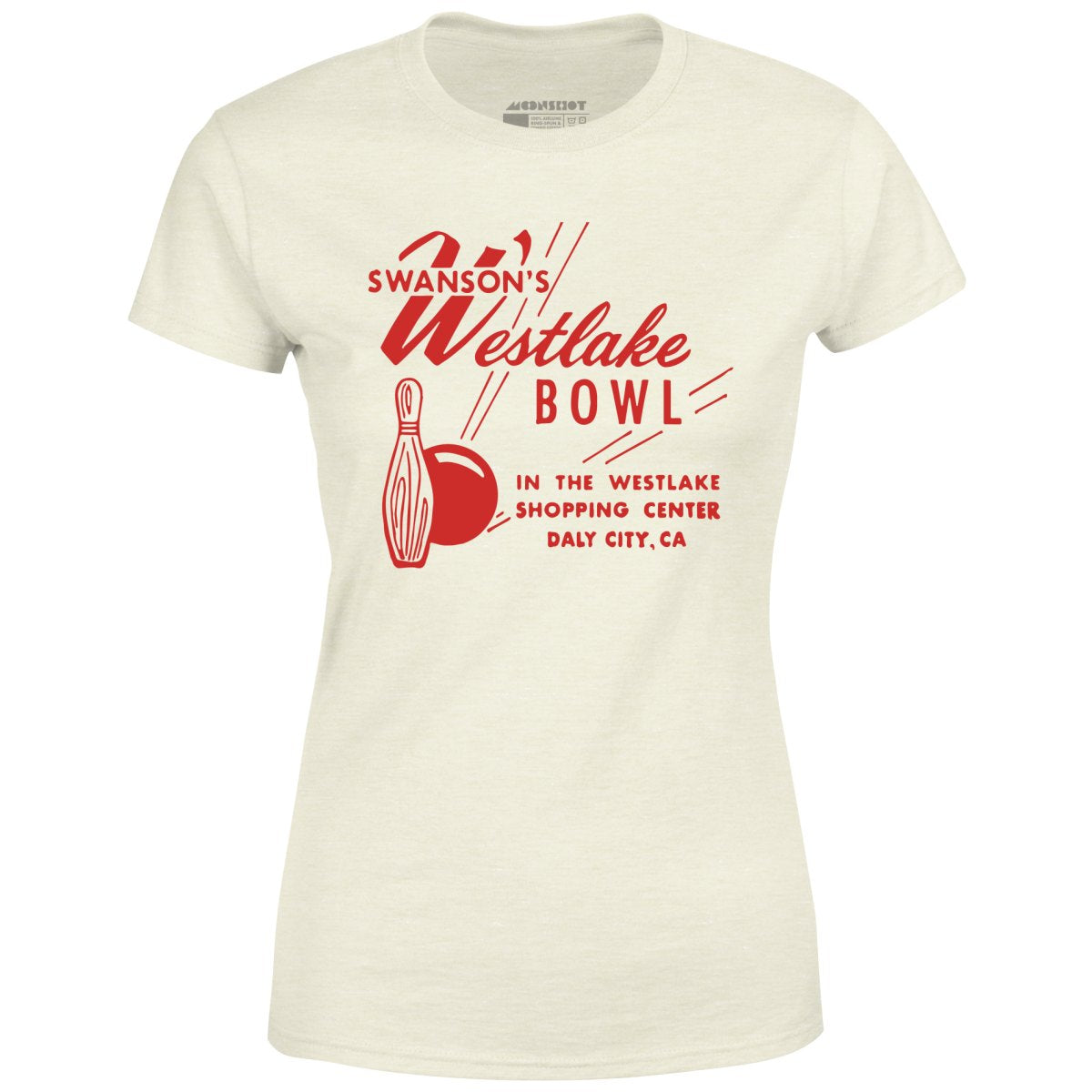 Swanson's Westlake Bowl - Daly City, CA - Vintage Bowling Alley - Women's T-Shirt