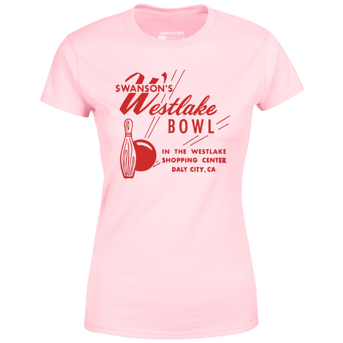 Swanson's Westlake Bowl - Daly City, CA - Vintage Bowling Alley - Women's T-Shirt