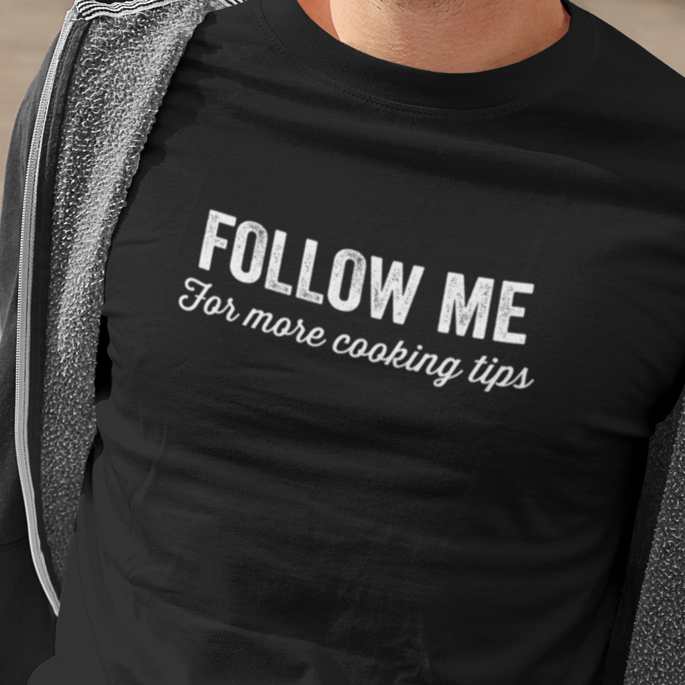Follow Me for More Cooking Tips Unisex Tee