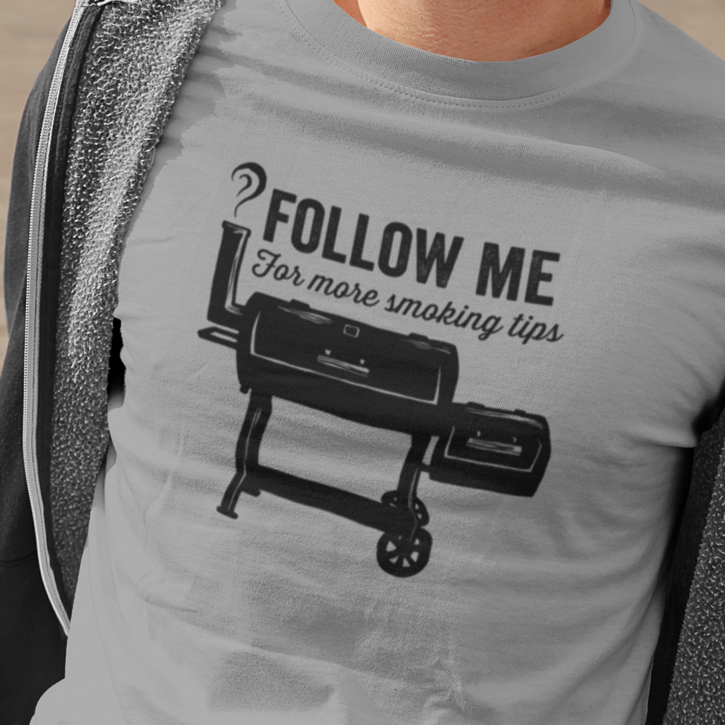 Follow Me For More Smoking Tips Funny BBQ Tee