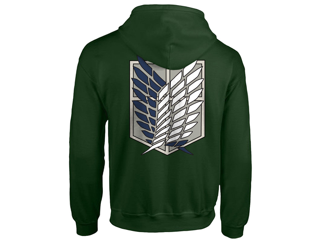 Attack On Titan Survey Corps Logo Anime Adult Hoodie - clothing by TeeHivey.com (Image 2)