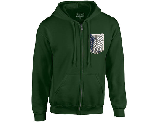 Attack On Titan Survey Corps Logo Anime Adult Hoodie - clothing by TeeHivey.com (Image 1)