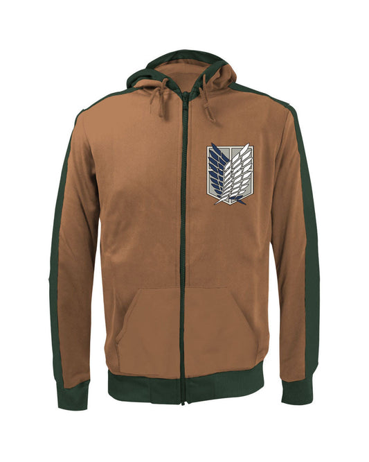 Attack On Titan Survey Corps Anime Track Zip Up Hoodie - clothing by TeeHivey.com