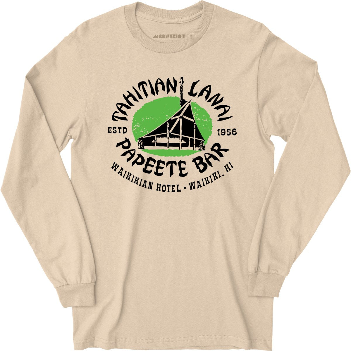 Tahitian Lanai Papeete Bar - Waikiki, HI - Vintage Tiki Bar - Long Sleeve T-Shirt