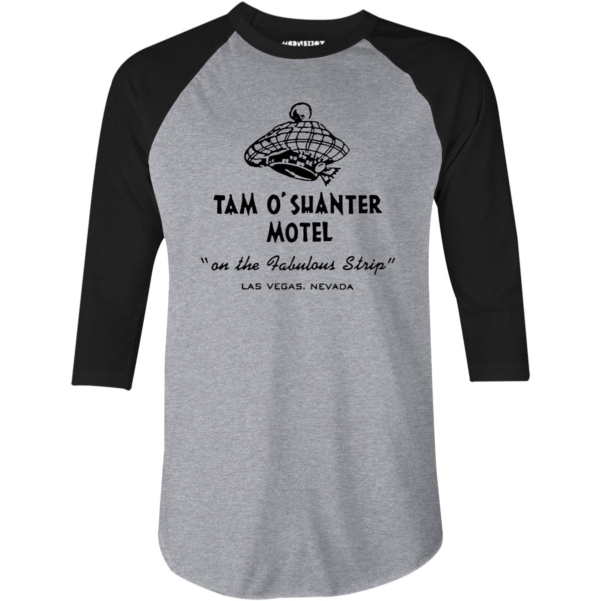 Tam O'Shanter Motel - Vintage Las Vegas - 3/4 Sleeve Raglan T-Shirt