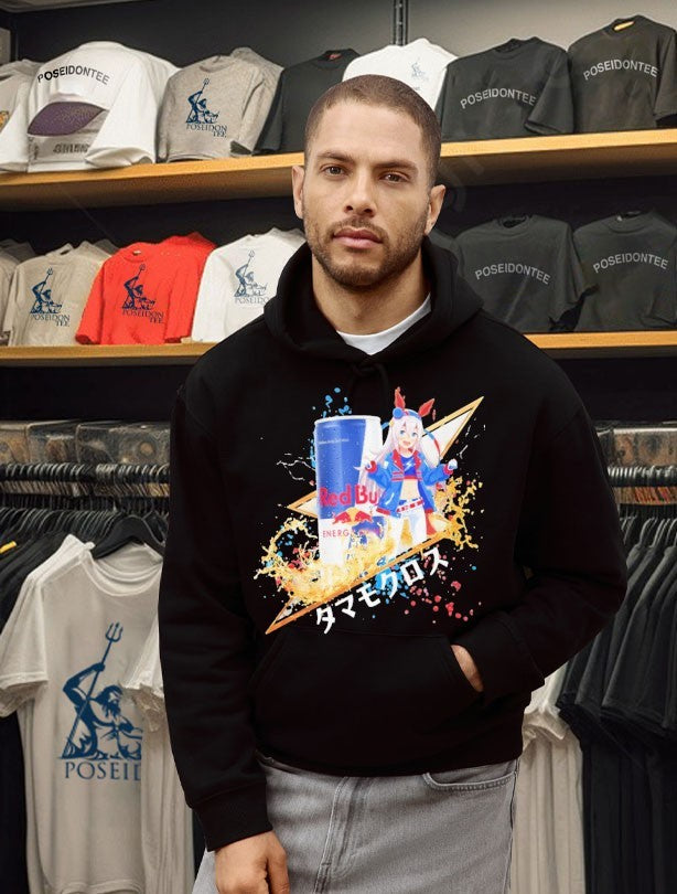 Tamamo Cross Uma Musume Red Bull Energy Drink Mashup T-shirt