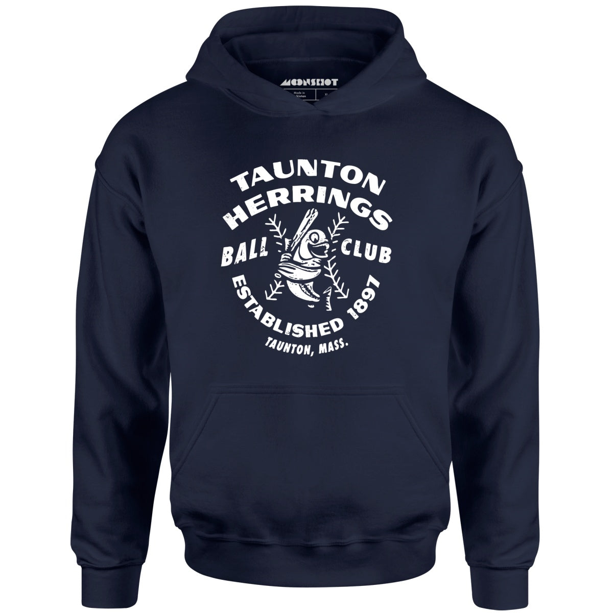 Taunton Herrings - Massachusetts - Vintage Defunct Baseball Teams - Unisex Hoodie