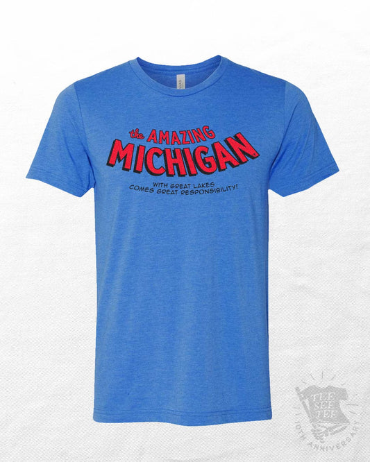 Amazing Michigan Unisex T Shirt Blue