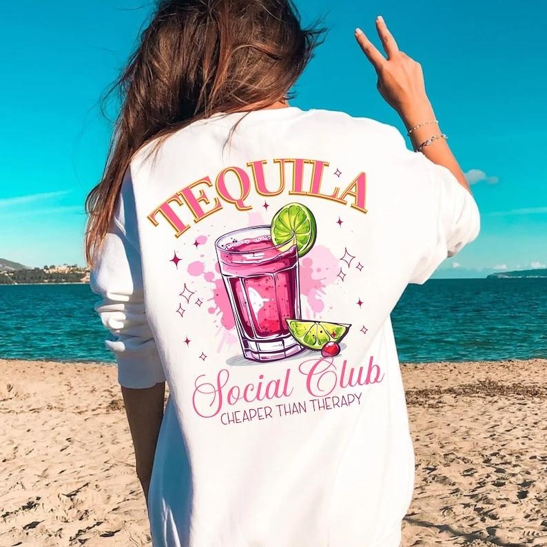 tequila T Shirt, tequila and lime Shirt, summer cocktail, lounge social, babes girl club bachelorette, party shiry