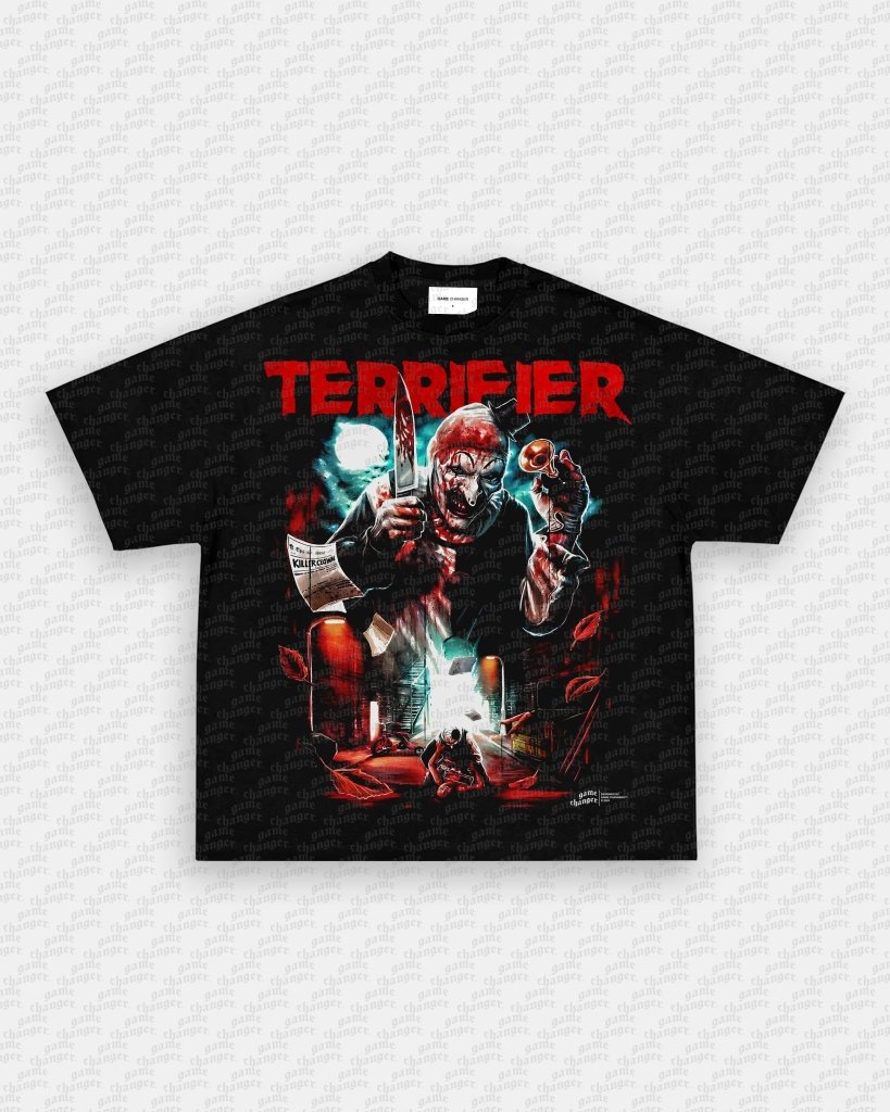 TERRIFIER V4 TEE - clothing by TeeHivey.com (Image 1)