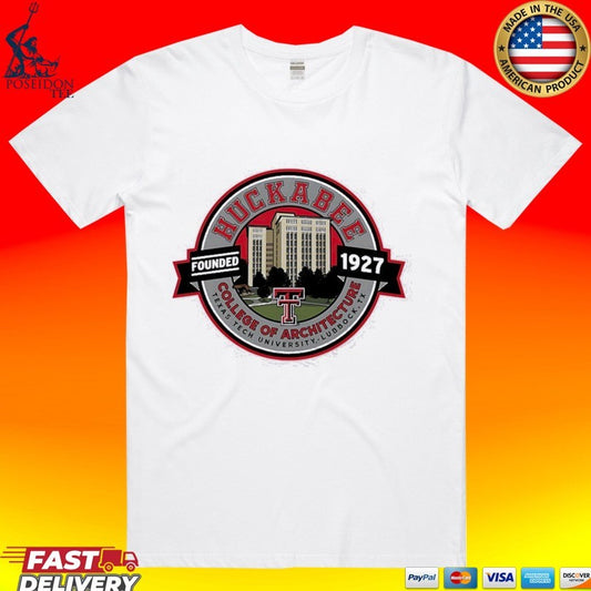 Texas Tech Red Raider Huckabee College Of Architecture Founded 1927 Retro T-shirt