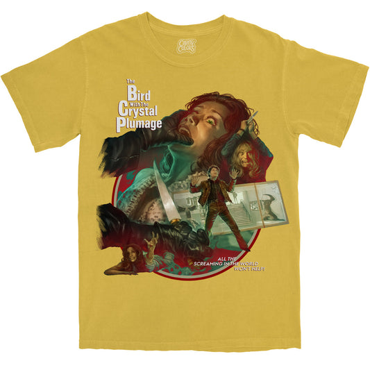 DARIO ARGENTO'S SUSPENSE THRILLER! - T-SHIRT (COMFORT COLORS - GIALLO VARIANT)