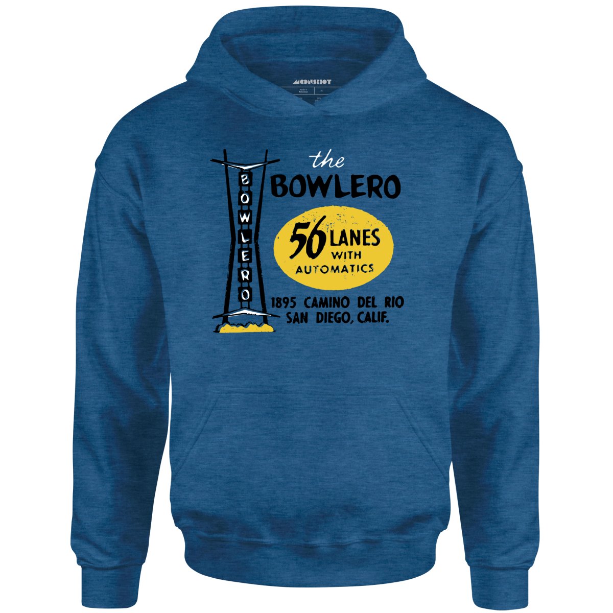 The Bowlero - San Diego, CA - Vintage Bowling Alley - Unisex Hoodie