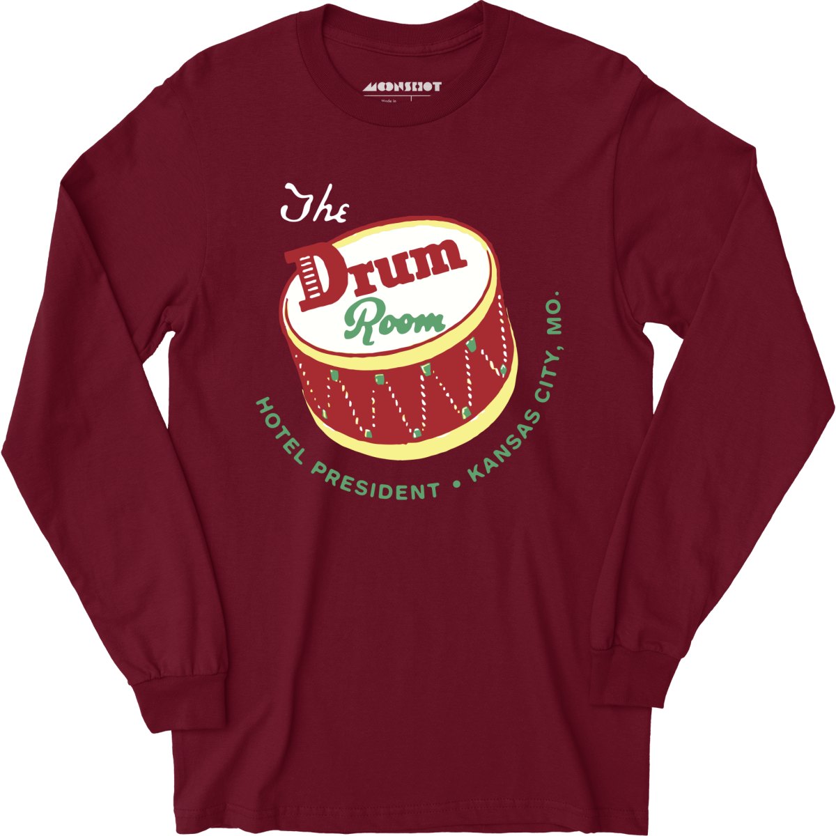 The Drum Room - Kansas City, MO - Vintage Restaurant - Long Sleeve T-Shirt