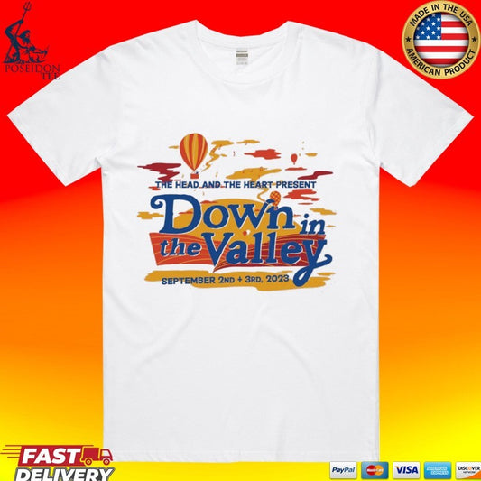 The Head In The Heart Down In The Valley Event 2023 T-shirt