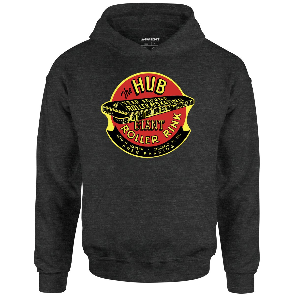 The Hub Roller Rink - Chicago, Illinois - Vintage Roller Rink - Unisex Hoodie