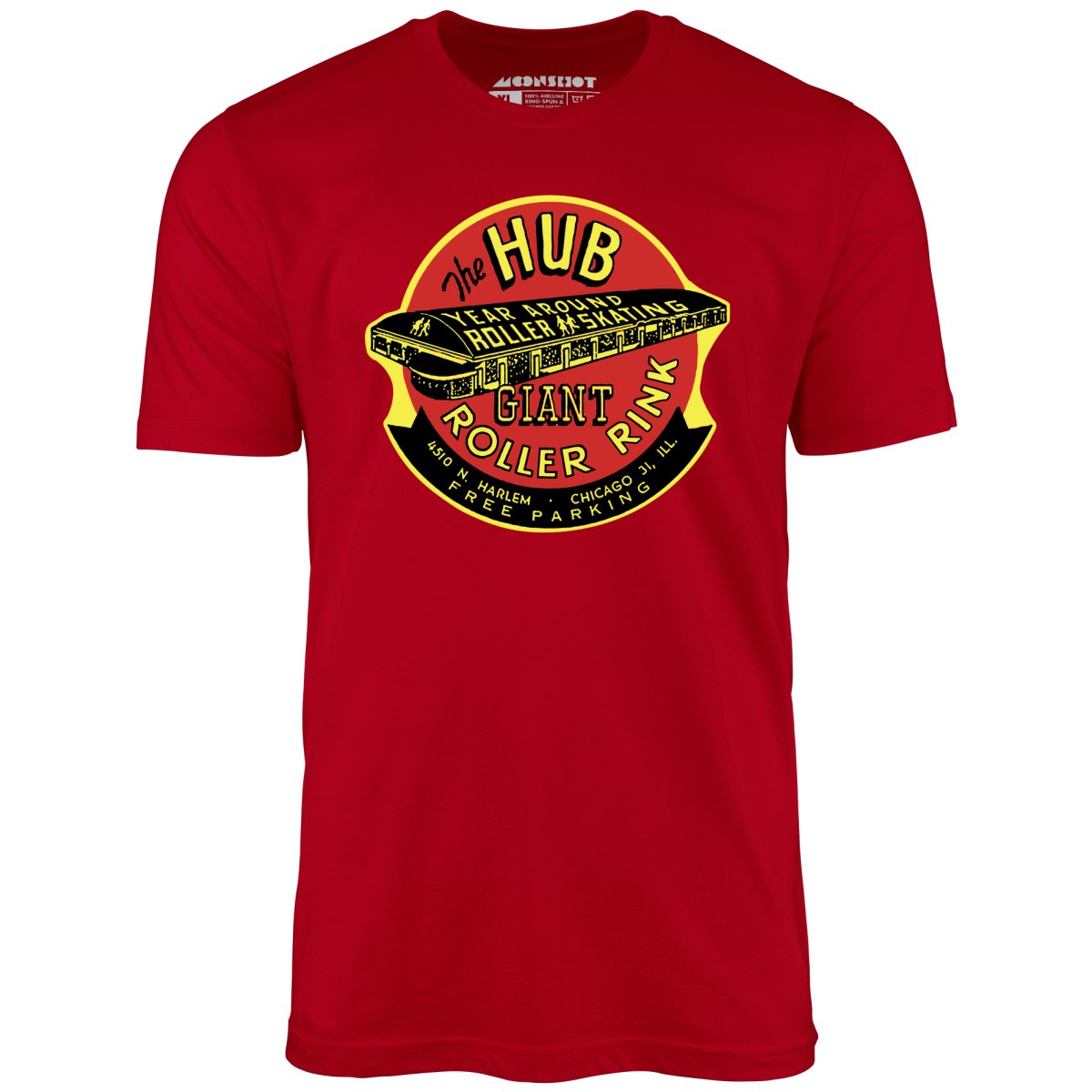 The Hub Roller Rink - Chicago, Illinois - Vintage Roller Rink - Unisex T-Shirt