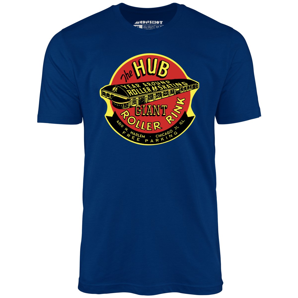 The Hub Roller Rink - Chicago, Illinois - Vintage Roller Rink - Unisex T-Shirt