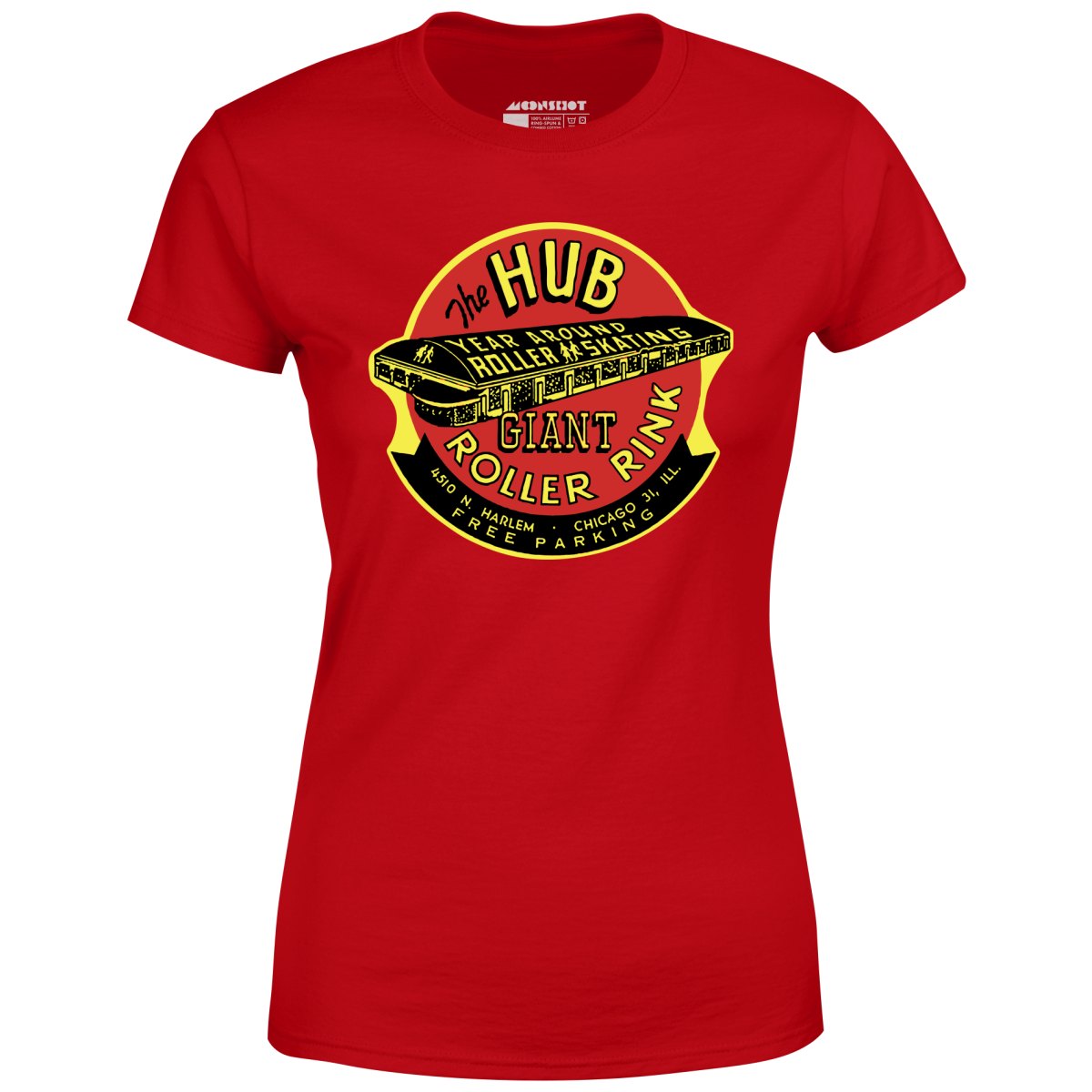 The Hub Roller Rink - Chicago, Illinois - Vintage Roller Rink - Women's T-Shirt