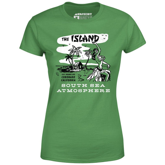 The Island Cafe v2 - Coronado, CA - Vintage Tiki Bar - Women's T-Shirt