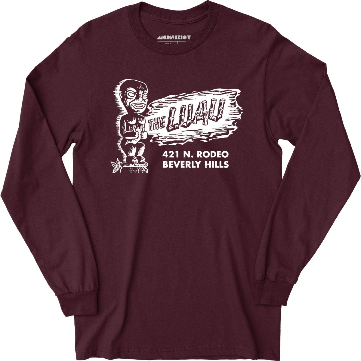 The Luau - Beverly Hills, CA - Vintage Tiki Bar - Long Sleeve T-Shirt
